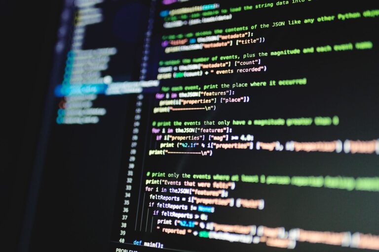 esoszifediv – Programmcode auf dem Bildschirm